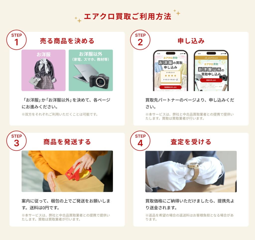 エアクロ買取ご利用方法