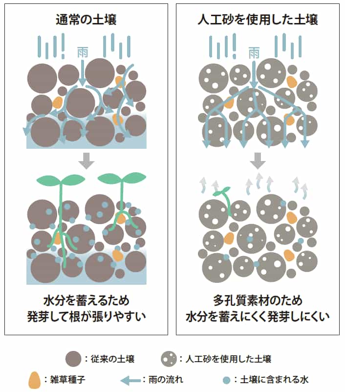 雑草が生えにくくなる仕組み