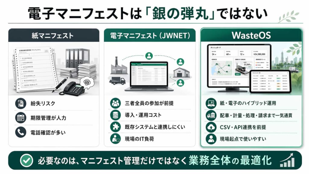 電子マニフェスト（JWNET）は「銀の弾丸」ではない